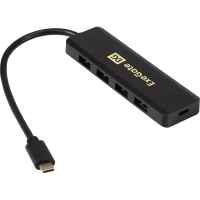 Концентратор USB хаб ExeGate (EX293986RUS)  DUB-4CP/1 4-в-1 черн