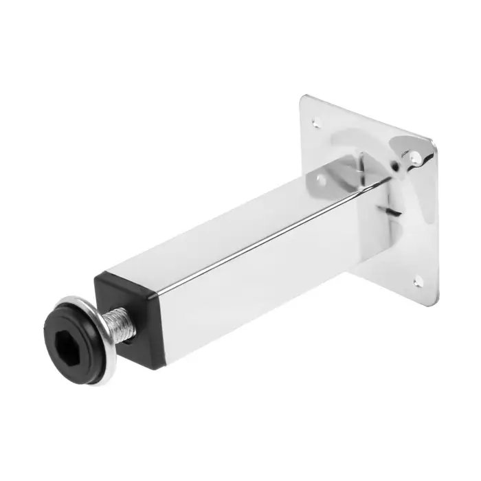 Опора квадратная OKV001CR ТУНДРА, d=25&times;25 мм, H=120 мм, цвет хром, 4 шт.