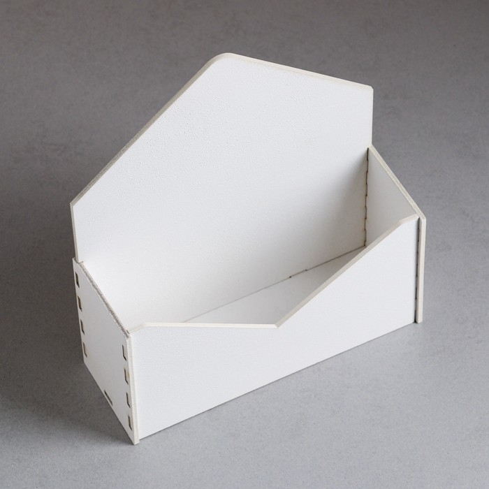 Кашпо деревянное 18×6×20 см Конверт Радель  Кашпо деревянное 18×6×20 см Конверт Радель "Полнота", белый Дарим Красиво