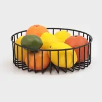 Корзинка - ваза для фруктов «Горшок», 23×23×7 см, чёрная Корзинка - ваза для фруктов «Горшок», 23×23×7 см, чёрная