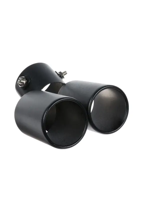 Насадка на глушитель двойная 15&times;12.5 см, посадочный 61 мм, черный мат