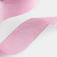 Лента парчовая, 50 мм, 23&plusmn;1 м, розовая №013