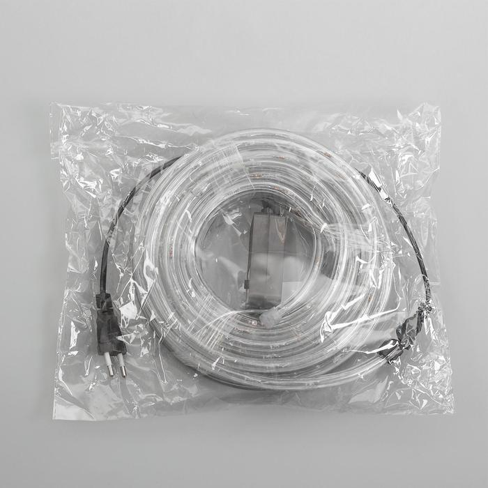 Световой шнур Luazon Lighting 10 мм, IP65, 5 м, 24 LED/м, 220 В, 8 режимов, свечение белое Световой шнур Luazon Lighting 10 мм, IP65, 5 м, 24 LED/м, 220 В, 8 режимов, свечение белое