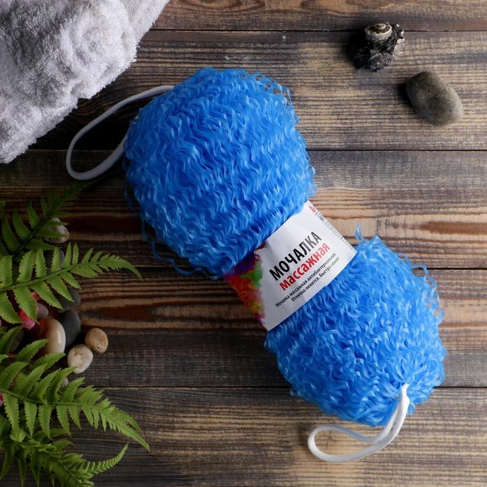 Мочалка банная  "Бублик" большая цвет МИКС 32 см