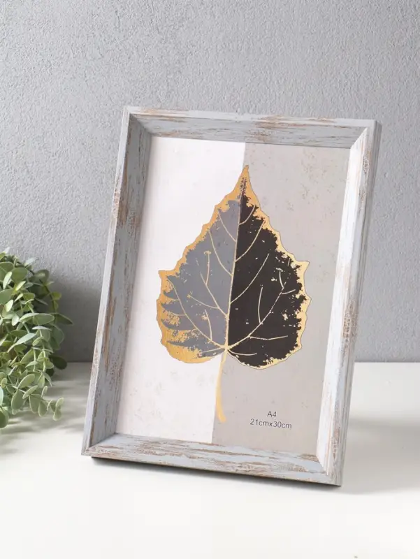 Фоторамка пластик формат А4 см "Прованс" серо-голубой 33,7х24,8х3 см