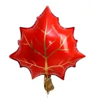 Воздушные шары фольгированные 25" «Красный лист»