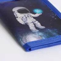 Кошелёк детский &laquo;Астронавт&raquo;, на липучке, Выбражулька, синий