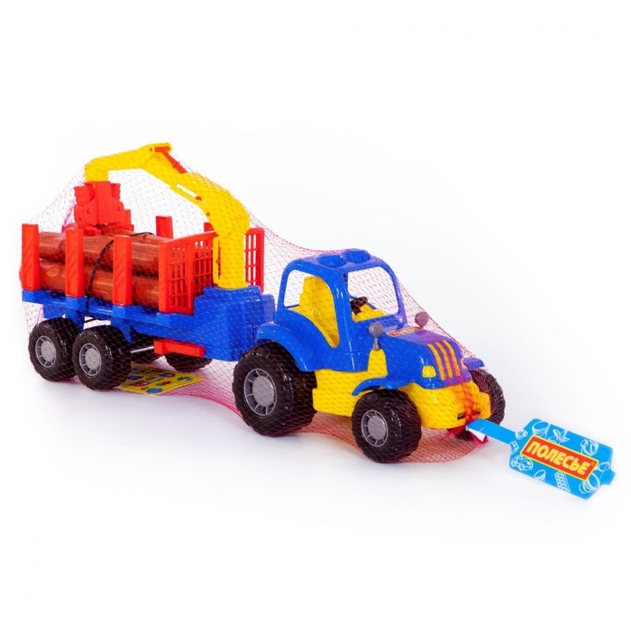 Трактор «Крепыш» с полуприцепом-лесовозом, МИКС Трактор «Крепыш» с полуприцепом-лесовозом, МИКС