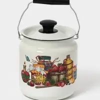 Бидон 3л (белая) декор микс