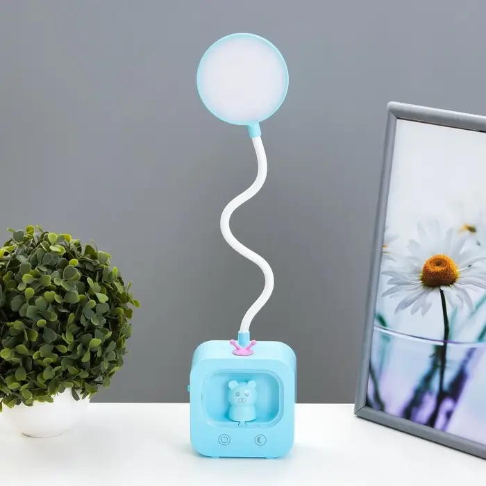 Лампа настольная RISALUX &laquo;Мишка&raquo;, светодиодная, 5 Вт, USB, АКБ, МИКС, 5&times;10&times;43 см