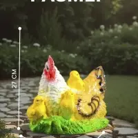Садовая фигура из гипса &laquo;Курица наседка с цыплятами&raquo;, 27&times;20&times;21 см