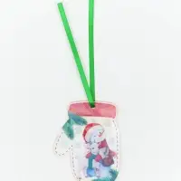 Елочная игрушка, акрил, с голографией, 4.7&times;6 см &laquo;Варежка. Козочка&raquo;