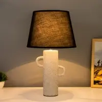 Лампа настольная RISALUX &laquo;Бату&raquo;, E14, 40 Вт, серая, 28&times;28&times;40 см