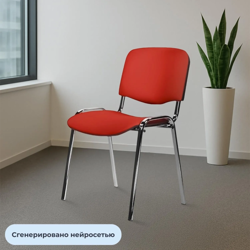 Стул БМФ Easy Chair Rio(ИЗО) хром, к/з красный Z29
