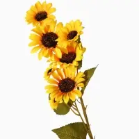 Цветы искусственные &laquo;Подсолнух экстра галант&raquo;, h=60 см, d=7 см, жёлтые