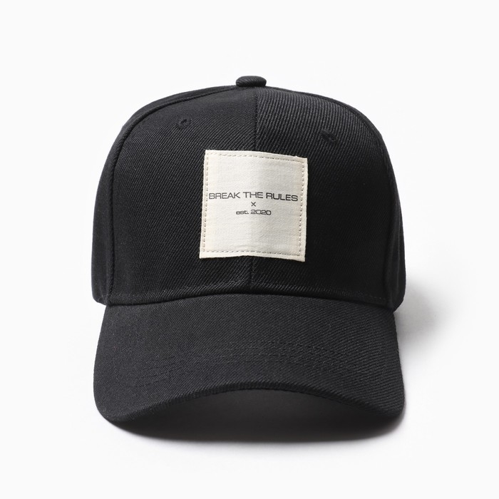 Бейсболка MIST  Бейсболка MIST "Break the rules", цвет черный,  размер 56-58