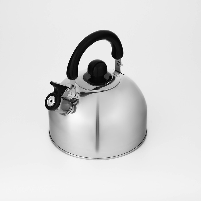Чайник со свистком из нержавеющей стали Доляна «Чёрная ночь», 3 л, фиксированная ручка, цвет хромированный Чайник со свистком из нержавеющей стали Доляна «Чёрная ночь», 3 л, фиксированная ручка, цвет хромированный