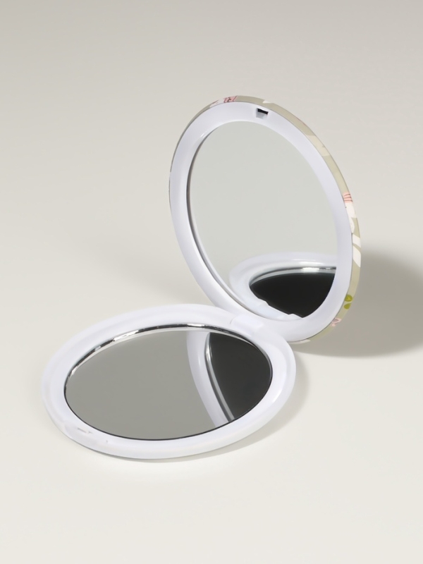 Зеркало складное «Единороги», d = 7,3 см, с увеличением, цвет оливковый