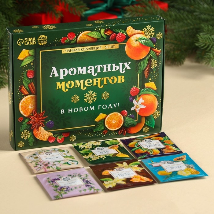 Чайная коллекция «Ароматных моментов», 54 г (30 пакетиков х 1,8 г). Чайная коллекция «Ароматных моментов», 54 г (30 пакетиков х 1,8 г).