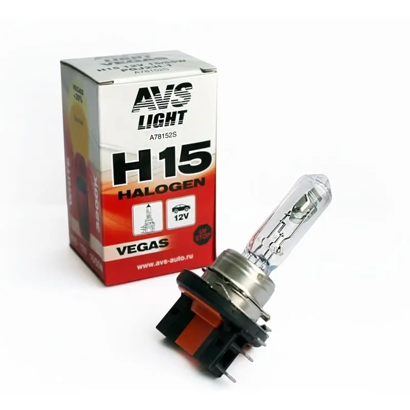 Галогенная лампа AVS Vegas H15.12V.15/55W.1шт.