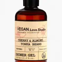 Набор женский VEGAN.Love.Studio "Cherry,Almond,Tonka Beans": гель для душа 300 мл + крем-лосьон 150
