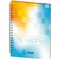 Бизнес-тетрадь Be Happy А4, 120л, 200х274, 3 разд, клетка, 0002-04