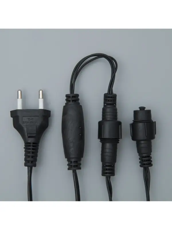 Гирлянда &laquo;Бахрома&raquo; 3&times;0.9 м, IP44, УМС, тёмная нить, 232 LED, свечение белое, 220 В