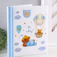 Фотоальбом "Мой малыш", голубой, 10 "магнитных"листов 23X28см, пер-т внутр.спираль Фотоальбом "Мой малыш", голубой, 10 "магнитных"листов 23X28см, пер-т внутр.спираль