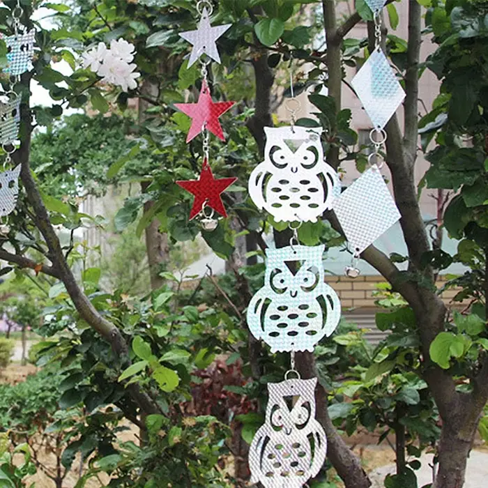 Отпугиватель для птиц, светоотражающий, &laquo;Три совы с колокольчиком&raquo;, Greengo