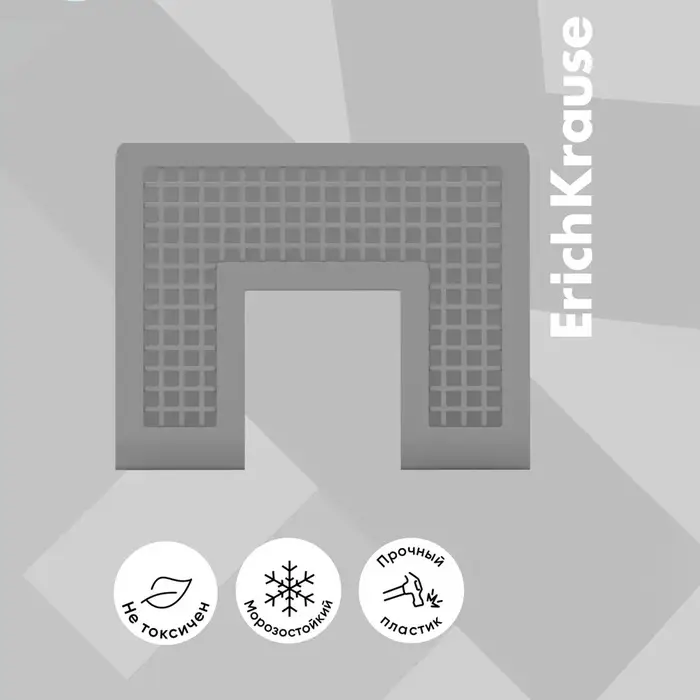 Лоток для бумаг ErichKrause, А4, вертикальный, 3 отделения, серый