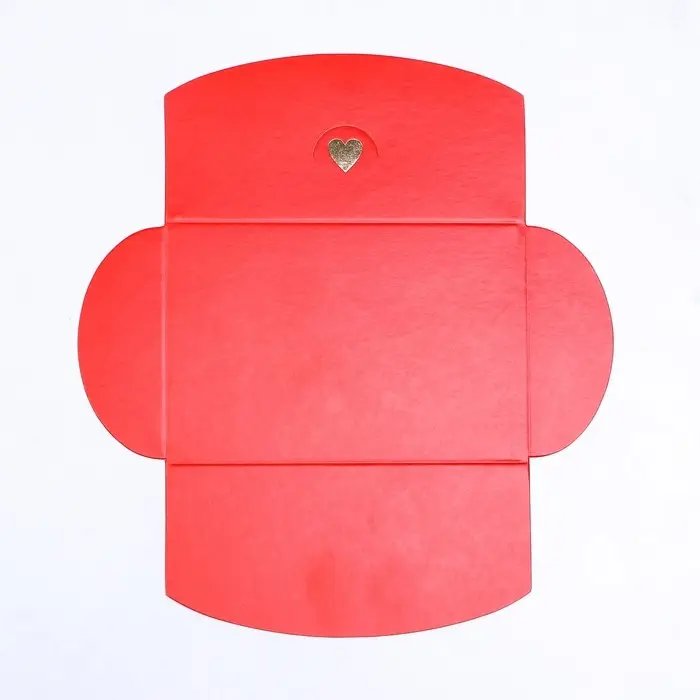 Конверт для подарочного сертификата, с тиснением, алый, 10.5×7