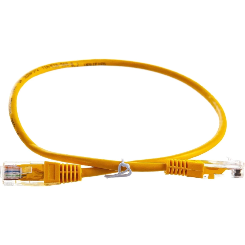 Патч-корд TWT TWT-45-45-0.5-YL UTP кат.5e, 0.5 м, желтый