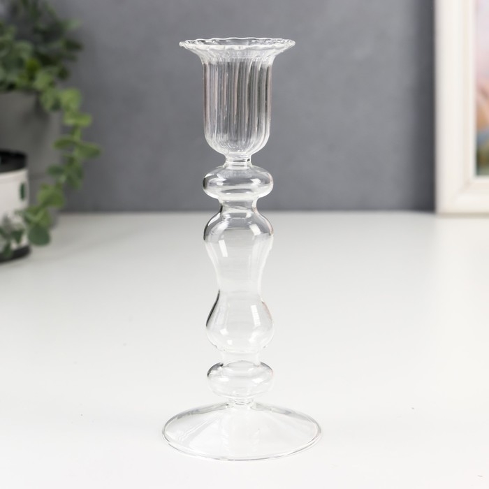 Подсвечник стекло на 1 свечу Подсвечник стекло на 1 свечу "Гаронн" прозрачный 18х7,5х7,5 см