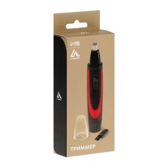 Триммер для волос Luazon LTRI-03, для носа и ушей, от батареек 1хАА, чёрный Триммер для волос Luazon LTRI-03, для носа и ушей, от батареек 1хАА, чёрный
