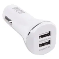 Автомобильное ЗУ AVS UC-322, 2 USB, 2.4 A, 12 Вт, белый (A78020S)