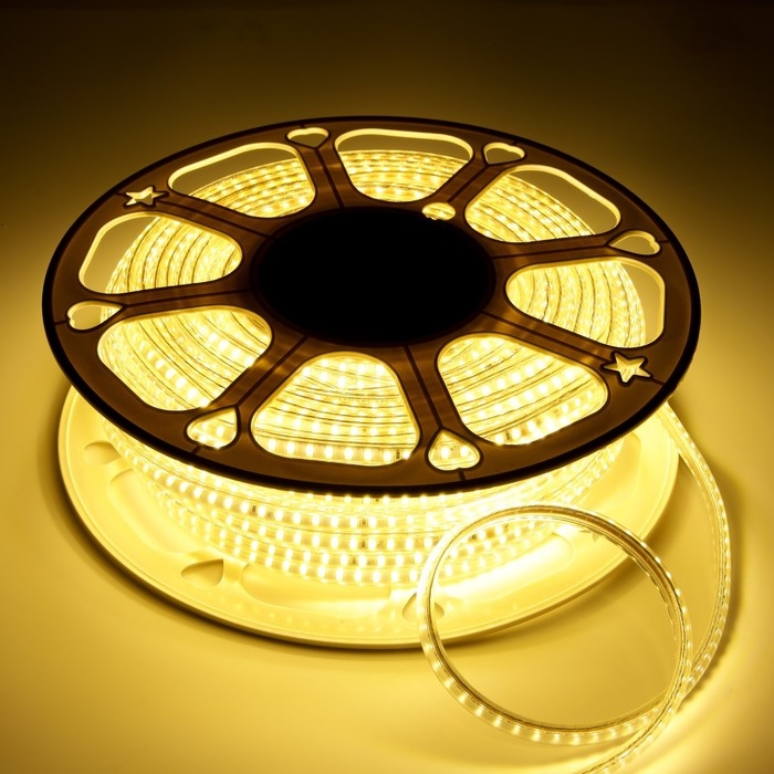 Светодиодная лента General 11 × 6 мм, 50 м, IP68, SMD2835, 60 LED/м, 9.6 Вт/м, 220 В, 3000К