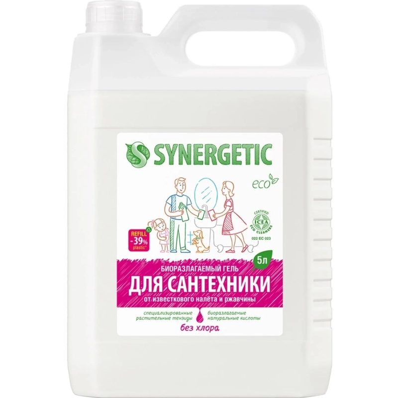 Средство для сантехники Synergetic концентрированное, без хлора 5л