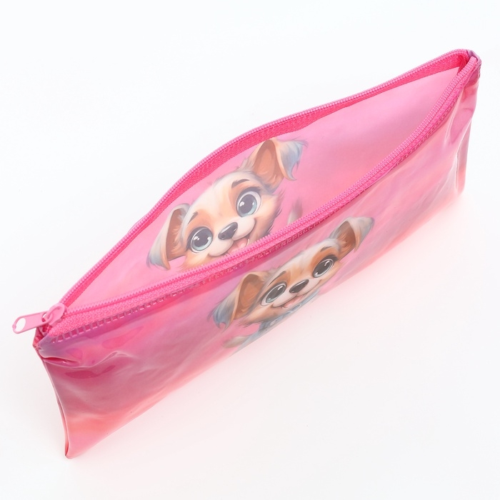 Косметичка-пенал на молнии, цвет розовый Косметичка-пенал на молнии, цвет розовый