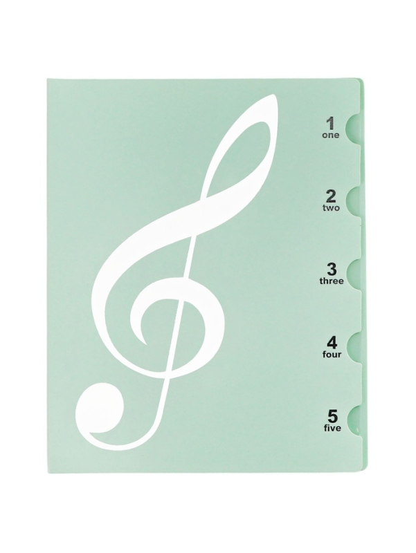 Нотная папка - 20 файлов 40 листов зеленая Нотная папка - 20 файлов 40 листов зеленая