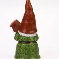 Садовая фигура из полистоуна &laquo;Гном со скворечником&raquo;, 13&times;14&times;30 см, Greengo