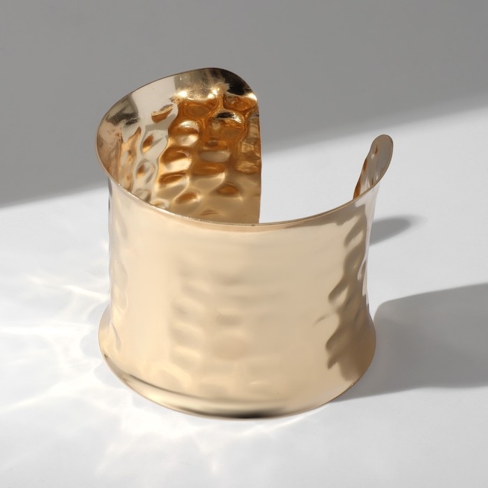 Браслет металл «Манжета» загнутый, цвет золото Браслет металл «Манжета» загнутый, цвет золото