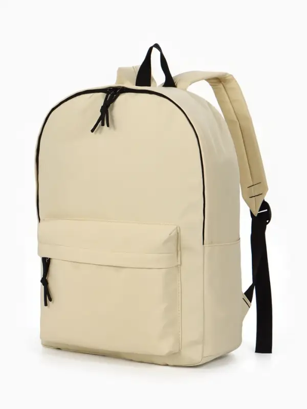 Рюкзак 30*12*40 см, 1 отд, 4 н/карм, Однотон, сливочный