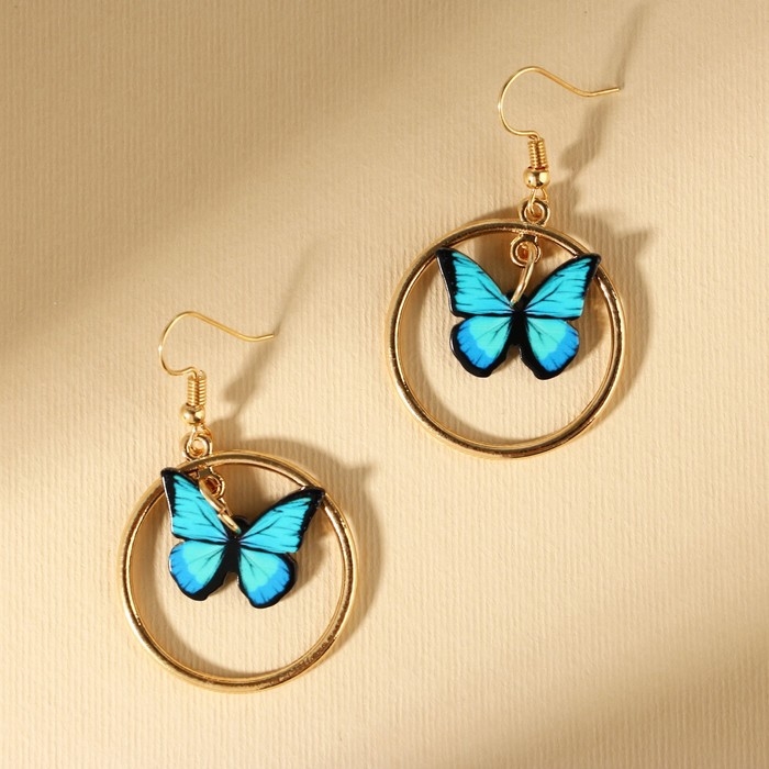 Серьги с кольцами «Расцветай от счастья» Серьги с кольцами «Расцветай от счастья»