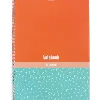 Тетрадь 80 листов в клетку Hatber &laquo;Скобочки&raquo;, на гребне, ламинация Soft-touch, перфорация на отрыв, цветной срез, блок офсет 60-65 г/м&sup2;, МИКС 2 вида