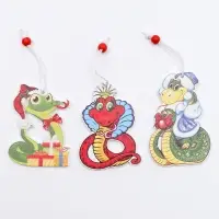 Елочные игрушки в деревянной подарочной упаковке, 9 шт.