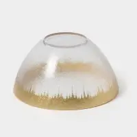 Салатник &laquo;Бурлеск&raquo;, 600 мл, d=15 см, стекло, прозрачный, золотистый