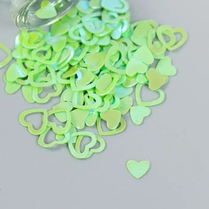 Глиттер в баночке "Сердечки. Перламутр" набор 6 гр МИКС 5х2х2 см