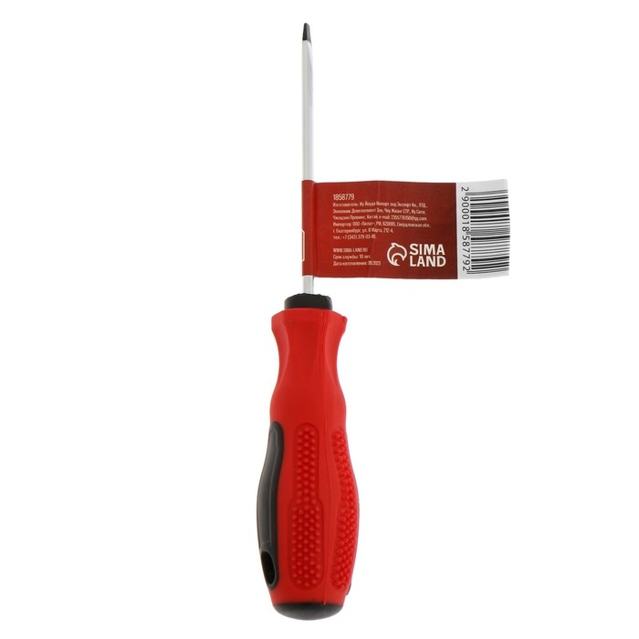 Отвертка шлицевая ЛОМ, магнит, двухкомпонентная рукоятка, SL3 х 75 мм Отвертка шлицевая ЛОМ, магнит, двухкомпонентная рукоятка, SL3 х 75 мм