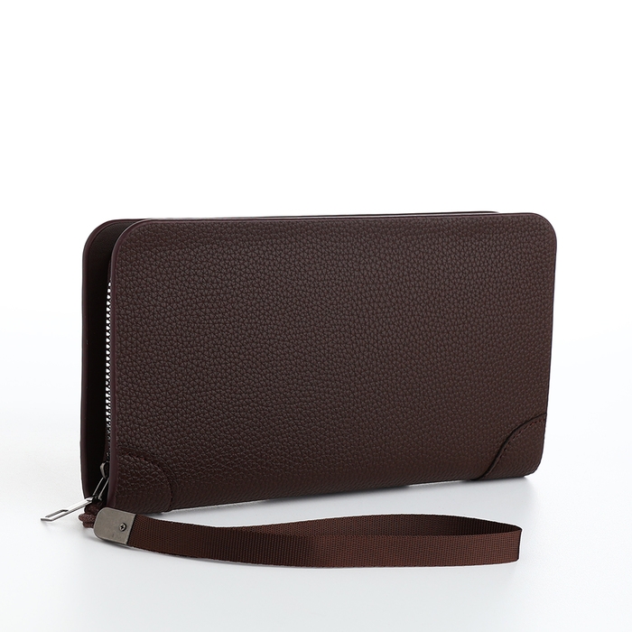 Портмоне мужское на молнии, отдел для карт, монет, цвет коричневый Портмоне мужское на молнии, отдел для карт, монет, цвет коричневый