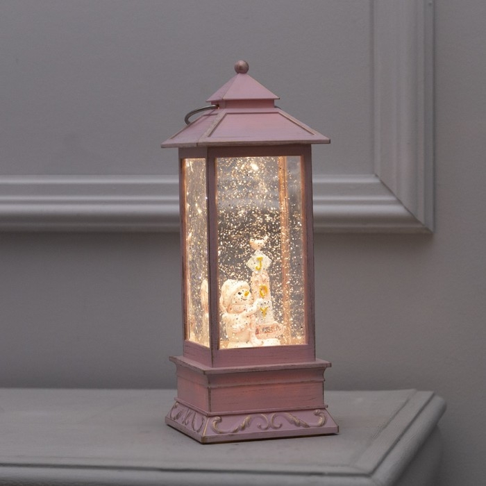 Светодиодная фигура «Фонарь со снеговиком» 10.5 × 28 × 10.5 см, пластик, батарейки ААх3 (не в комплекте), USB, свечение тёплое белое Светодиодная фигура «Фонарь со снеговиком» 10.5 × 28 × 10.5 см, пластик, батарейки ААх3 (не в комплекте), USB, свечение тёплое белое